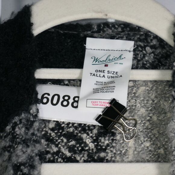 Woolrich Poncho Womens One Size Buffalo Plaid Sweater Fringe Cozy Layered Look - Picture 8 of 8